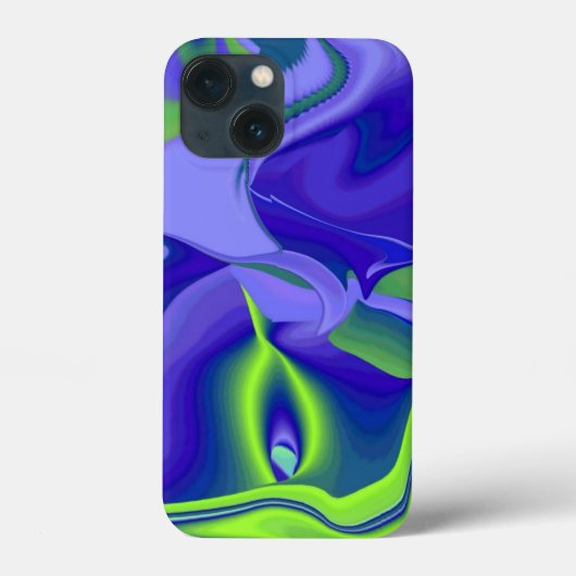 Böses Auge, 3D Abstrakt in grün blau lila Case-Mate iPhone Hülle (Rückseite)