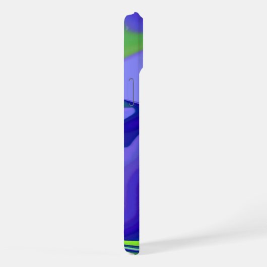 Böses Auge, 3D Abstrakt in grün blau lila iPhone Hülle (Rechte Seite)