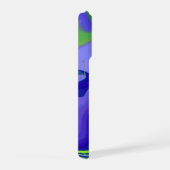 Böses Auge, 3D Abstrakt in grün blau lila iPhone Hülle (Rechte Seite)