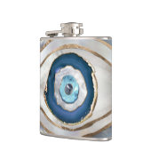 Böses Auge Mineralien und Gold Flachmann (Links)