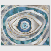 Böses Auge Mineralien und Gold Geschenkpapier (Flach)