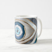 Böses Auge Mineralien und Gold Kaffeetasse (VorderseiteRechts)