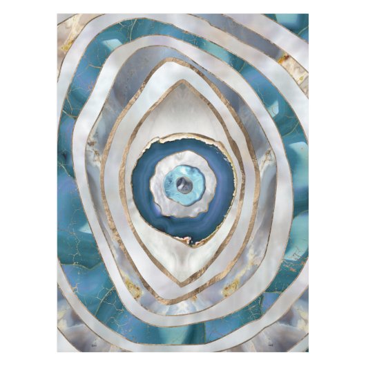 Böses Auge Mineralien und Gold Tischdecke (Vorderseite)