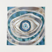 Böses Auge Mineralien und Gold Wandteppich (Vorderseite)