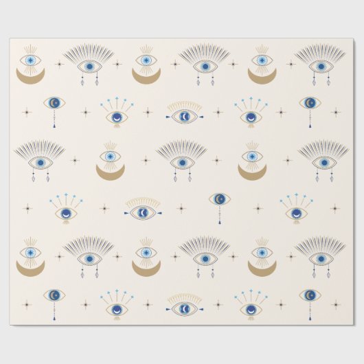 Böses Auge und Muster des dritten Auges Geschenkpapier (Flach)
