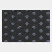 Böses Augendesign, blaues Auge Geschenkpapier Set (Vorderseite 3)