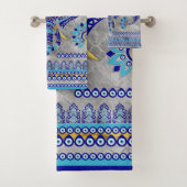 Böses Augenelementar Ziermuster Badhandtuch Set (Insitu)