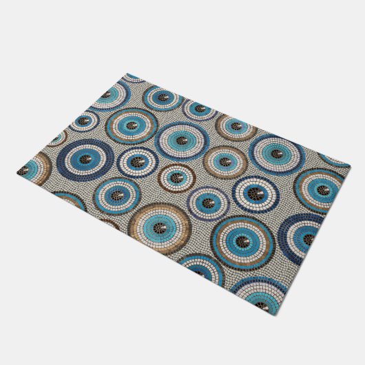 Böses Augenmosaikbild Fußmatte (Schrägansicht)