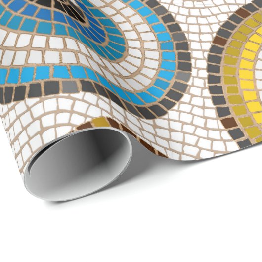 Böses Augenmosaikbild Geschenkpapier (Rolleneckpunkt)