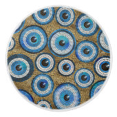 Böses Augenmosaikbild Keramikknauf (Vorderseite)