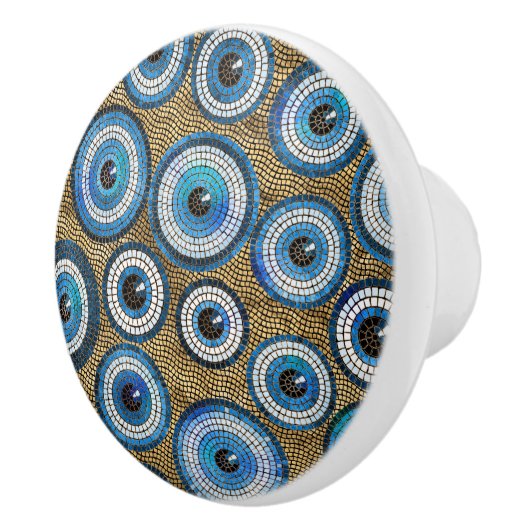 Böses Augenmosaikbild Keramikknauf (Rechts)