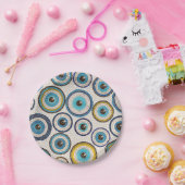 Böses Augenmosaikbild Pappteller (Party)