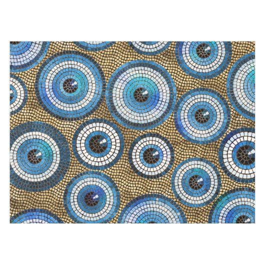 Böses Augenmosaikbild Tischdecke (Vorderseite (Horizontal))