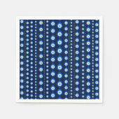 Böses Augenmuster - dunkelblau mit goldenen Akzent Serviette (Vorderseite)
