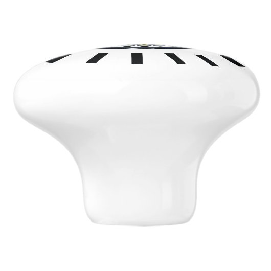 Böses Augenschutztalisman, griechisches blaues Aug Keramikknauf (Seitenansicht)