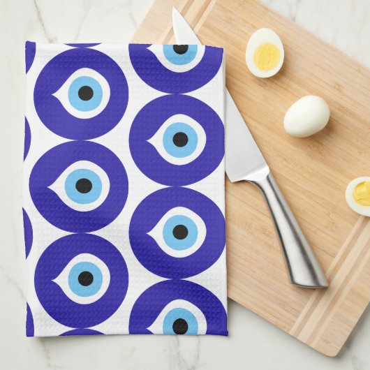 Böses Augensymbol des antiken nazar fatima talisma Geschirrtuch (Viertel Falte)