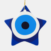 Böses Augensymbol griechisch-türkisches Arab-Talis Keramik Ornament (Vorne)