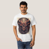 Böses Beängstigendes böses Dämon in einem Kreis T-Shirt (Vorne ganz)