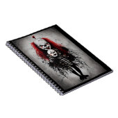 Böses Clown Kind mit einem Beängstigenden Clownkop Notizblock (Rechte Seite)