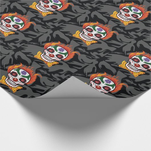 Böses Clown Skull Dämon Geschenkpapier (Ecke)