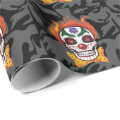 Böses Clown Skull Dämon Geschenkpapier (Rolleneckpunkt)