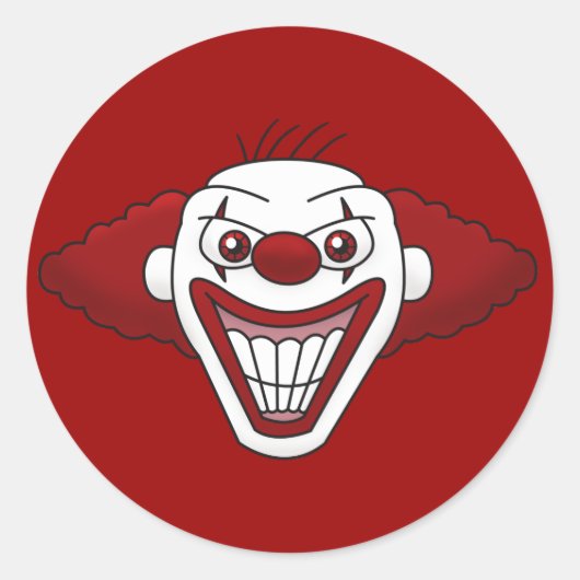 Böses Clown Stickers (Vorderseite)