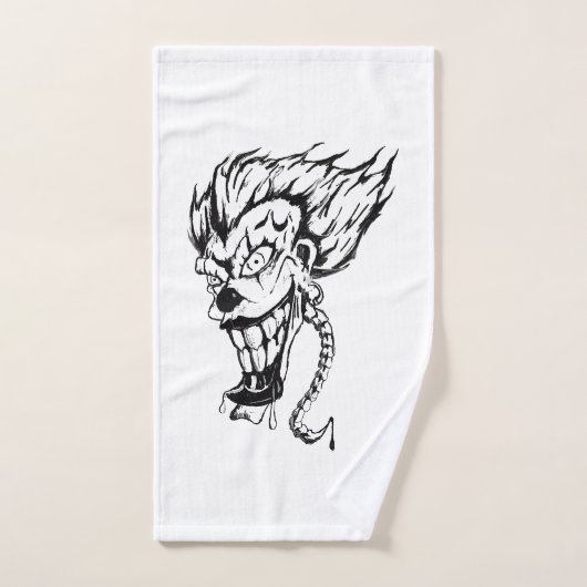 Böses Clownhandtuch Handtuch (Handtuch)