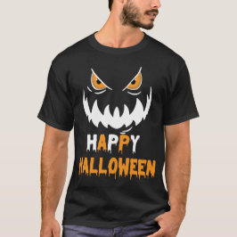Böses Gesicht, glückliches Halloween, schwarz, ora T-Shirt