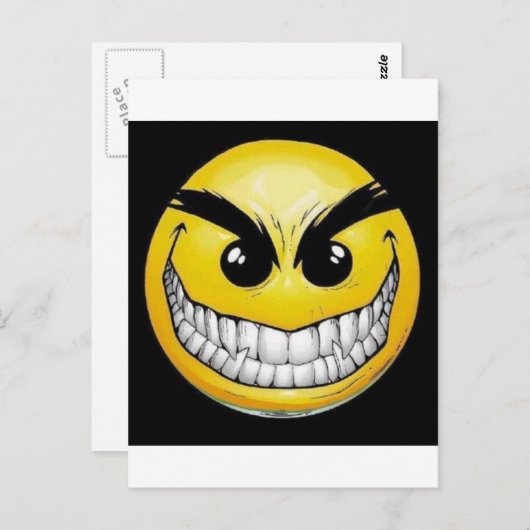 böses Gesicht Postkarte (Vorne/Hinten)