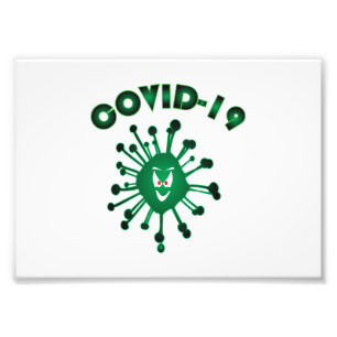 Böses Gesicht Virusinfektion Covid 19 Fotodruck