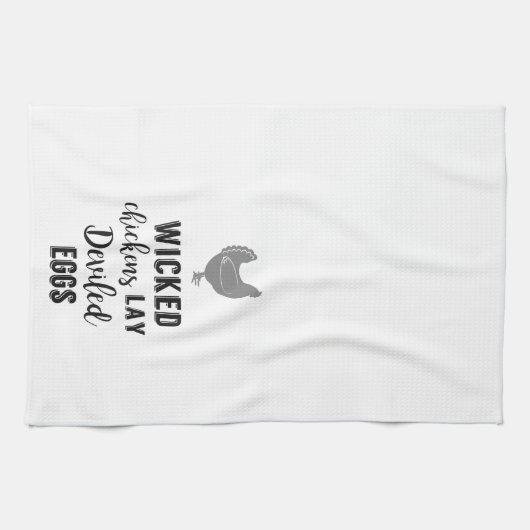 Böses Huhn-Lage-Ei-Geschirrtuch Geschirrtuch (Horizontal)