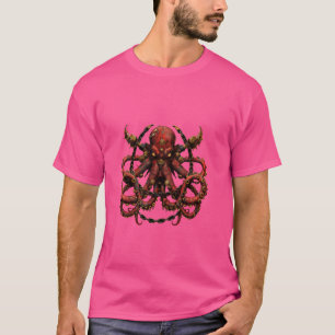 Böses Metall Oktopus Kraken mit Tentakeln Nordic T-Shirt