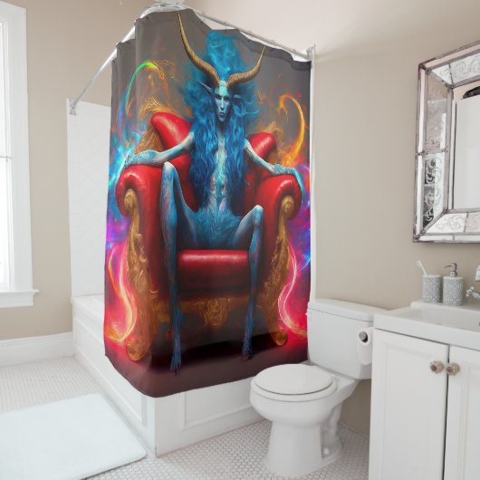 Böses Monster Duschvorhang (Beispiel)