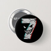 Böses Nummer 7 Shirt - 7 Ate 9 Scherz 67 Meme Hall Button (Vorne & Hinten)