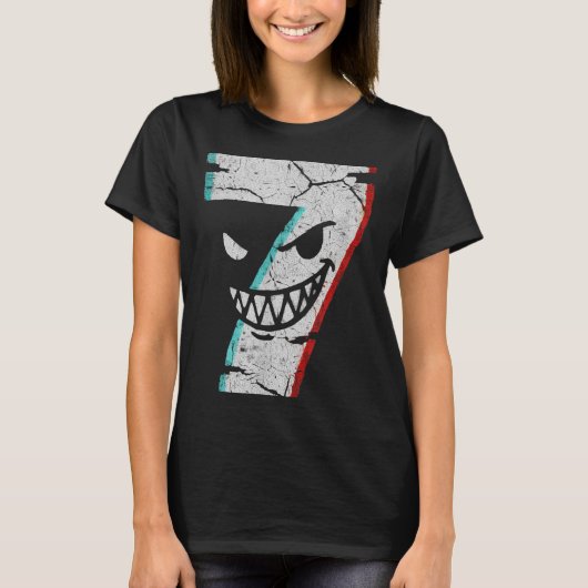Böses Nummer 7 Shirt - 7 hat 9 Witz 67 Meme Hallow (Vorderseite)