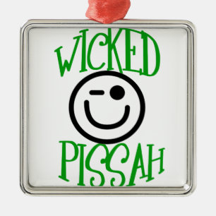 Böses Pissah! Ornament Aus Metall