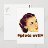 Böses Planen Postkarte (Vorne/Hinten)
