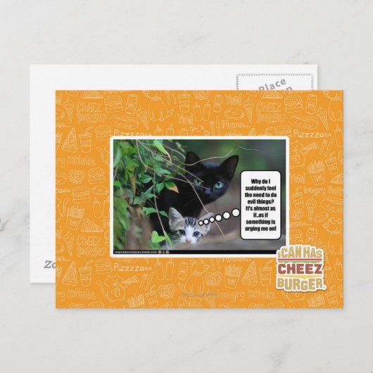 Böses Postkarte (Vorne/Hinten)