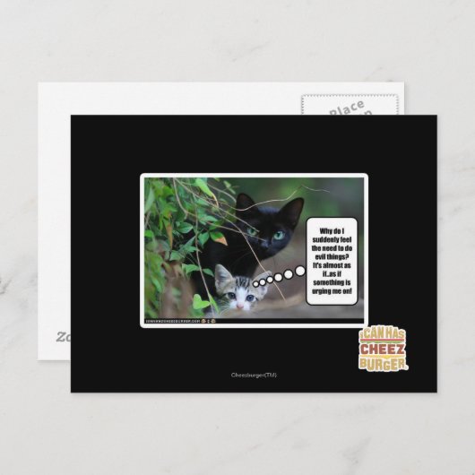 Böses Postkarte (Vorne/Hinten)