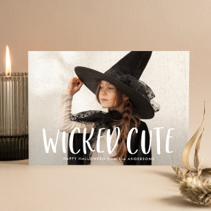Böses süßes Halloween-Foto Feiertagskarte