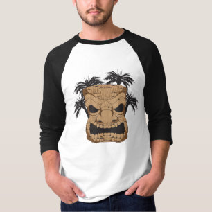 Böses Tiki, das 3/4" der Männer Raglan-Shirt T-Shirt