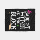 Böseste Hexe im Block Fleecedecke (Vorderseite (Horizontal))