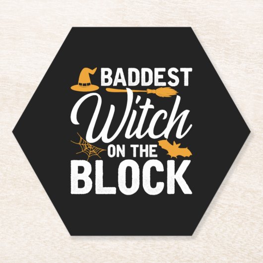 Böseste Hexe im Block Untersetzer (Vorderseite)