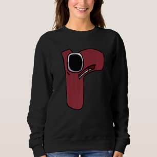 Bösewicht Animierter Kleinbuchstabe r Jungen Alpha Sweatshirt