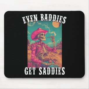 Bösewichte bekommen Traurige Vintage-Cowboy-Skelet Mousepad