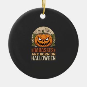 Bösewichte werden an Halloween-Kürbis geboren Keramik Ornament