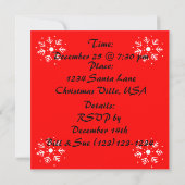 Boshafte Ren-Weihnachtseinladung Einladung (Rückseite)