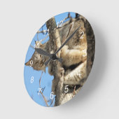 Boshafter Luchs Runde Wanduhr (Winkel)