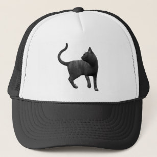 Boshafter schwarze Katzen-Hut Truckerkappe