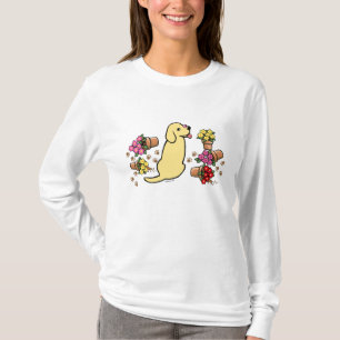 Boshaftes gelbes Labrador T-Shirt